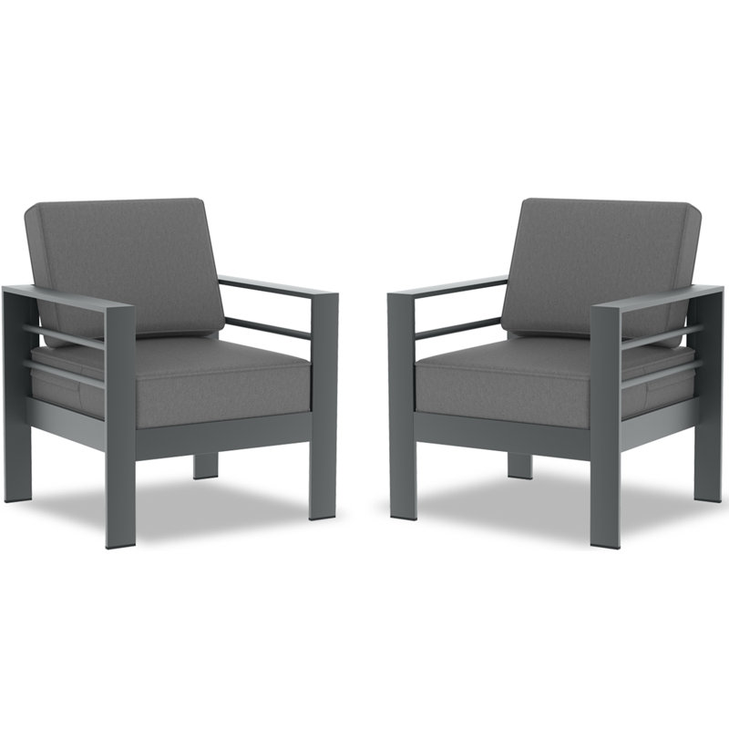 Outdoor Lounge Chair, Dark Grey