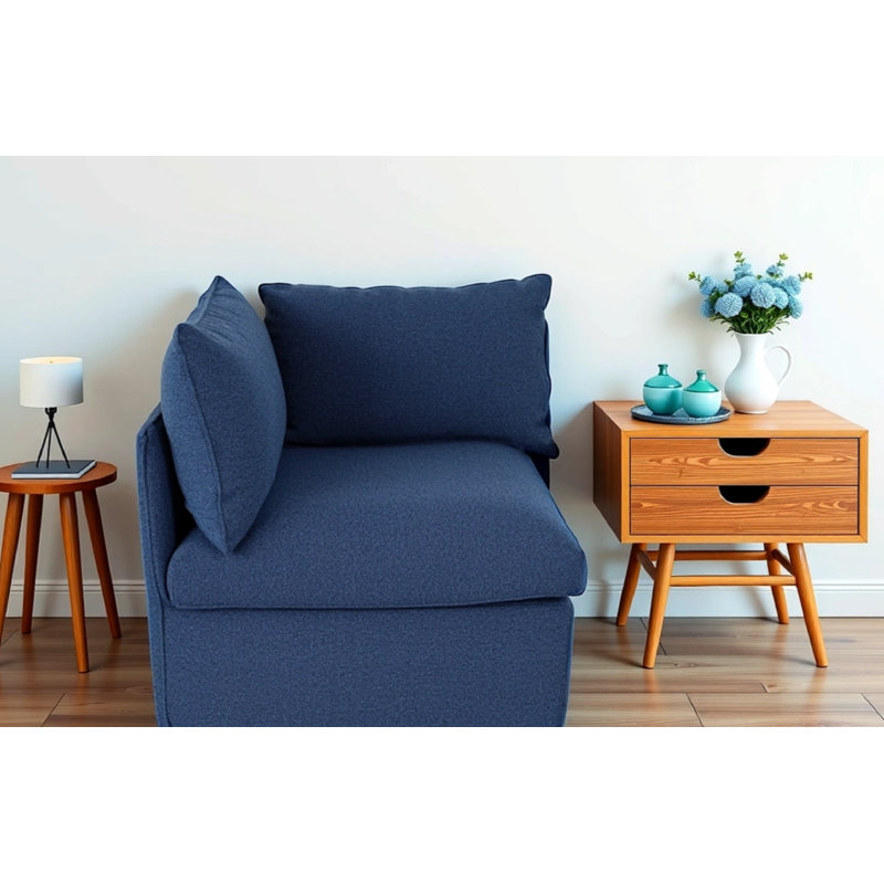  Chaise d'angle bleu marine