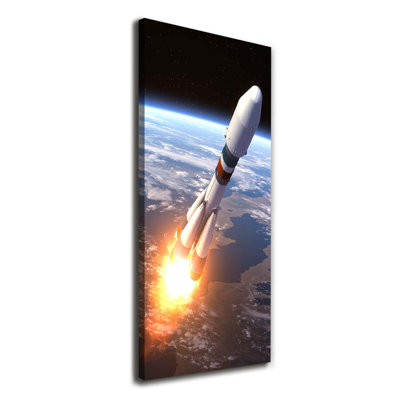A Space Rocket - Wrapped Canvas Print