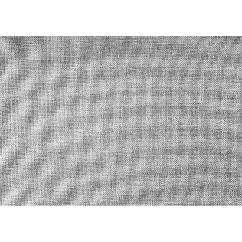 Un grand lit tapissier gris crée une chambre confortable avec une structure grise et une tête de lit rembourrée pour un confort optimal