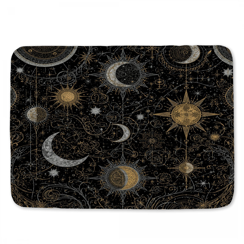 Tapis de bain Celestial Sun Moon, L 34 po x L 21 po