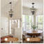 Luminaire de lustre de style campagnard, lanterne rustique à 4 lumières avec hauteur réglable, cage rétro pour vestibule, vestibule, salle à manger, îlot de cuisine, couloir