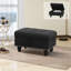 Banc repose-pieds rectangulaire avec rangement, repose-pieds capitonné à boutons avec rangement caché, repose-pieds rembourré à garniture rivetée pour le salon du vestibule