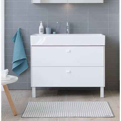 Base de meuble-lavabo mural simple 32,15 po Duravit Brioso (blanc brillant)