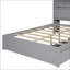 Lit plateforme double en bois avec USB-1627336990