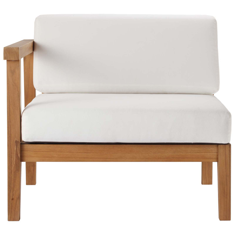 Muret Teak Left-Arm Patio Chair with Cushions