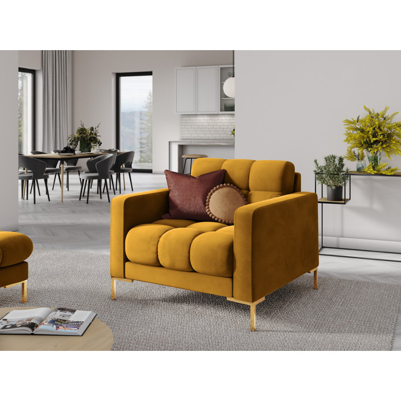 Adoraim Upholstered Armchair, Gold, Yellow