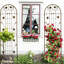 2 pièces en treillis de jardin en métal 71 po x 19,7 po, support pour plante d'extérieur antirouille, brun, assemblage simple et facile à installer-1476335607