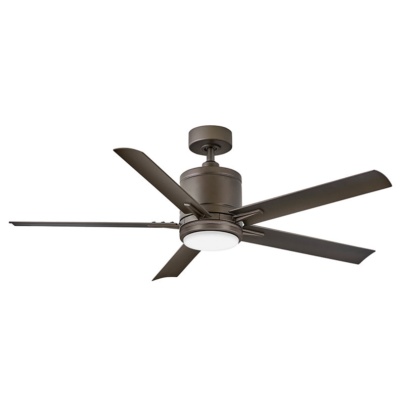 Ventilateur de plafond à DEL Hinkley Vail, Bronze mat métallique, Bronze