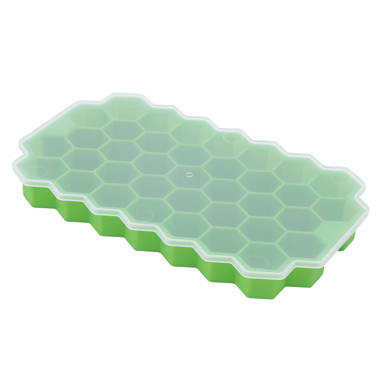 Zulay Kitchen Honeycomb Shaped Silicone Ice Cube Tray Set