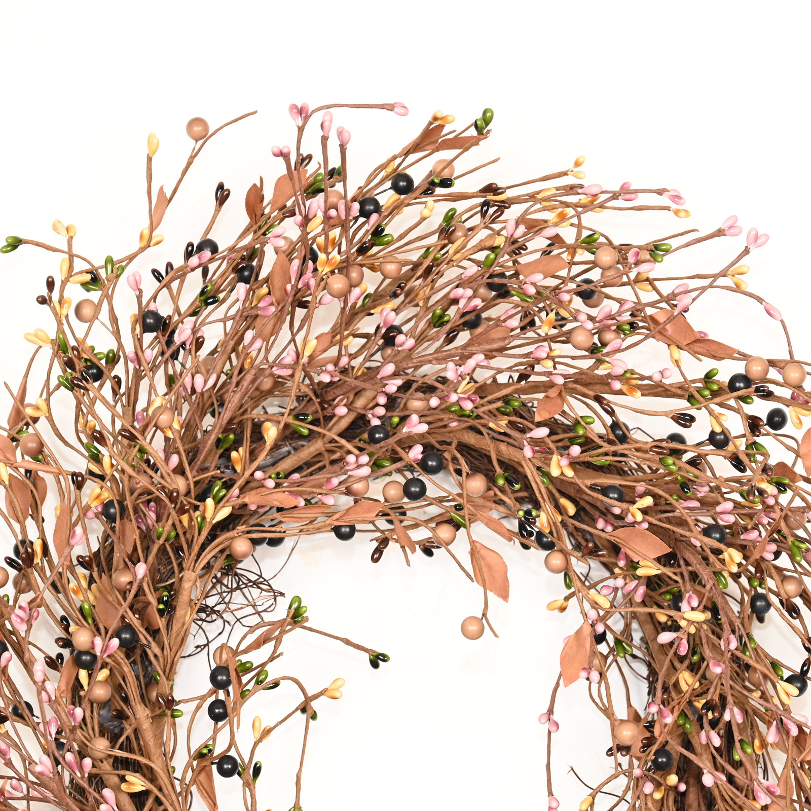 20" Handcrafted Twig, Berry Thanksgiving Wreath