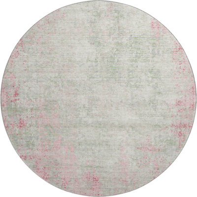 Premium Machine Washable Prisco Pink Rug