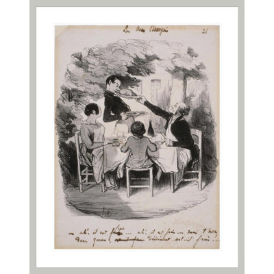 Les Bons Bourgeois: Ah! Il est frais...Mais t'nez donc Garçon by Honoré Daumier -Framed Giclee Print