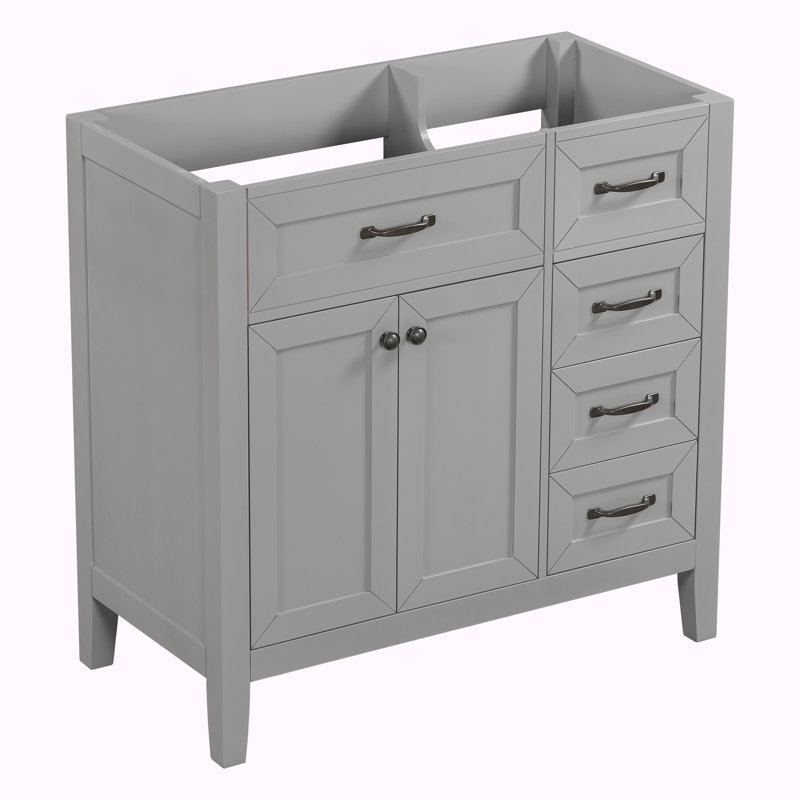 35,5 base de meuble-lavabo simple seulement, Gris