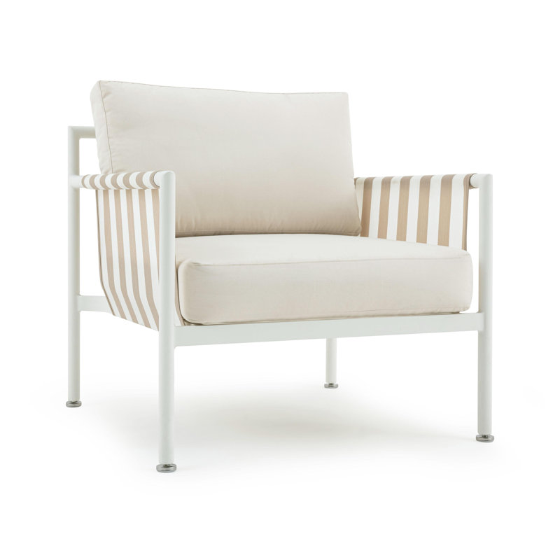 Fauteuil d'extérieur crème Larsen