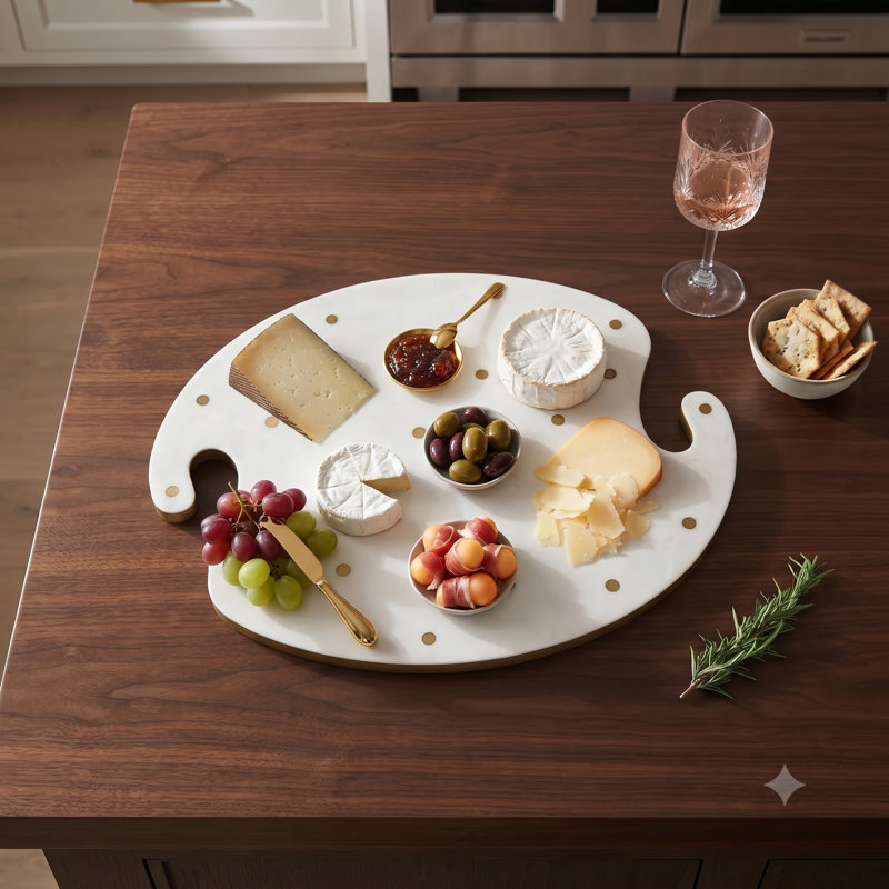 Planche de service en bois blanc Sitara