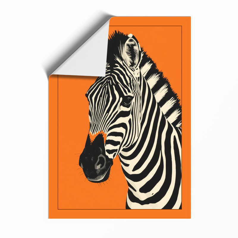 Zebra in Profile Graphic - Framed Print, A1 - 84.1 x 59.4 cm, Unframed