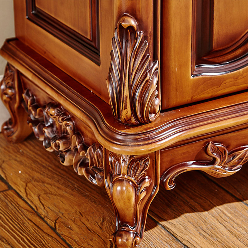 Armoire de rangement européenne en bois massif
