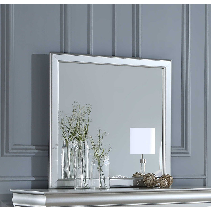 Sandburg Rectangle Dresser Mirror, Platinum