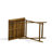 3 Piece Outdoor Conversation Bistro Set Includes a Square Acacia Wood Coffee Table and 2 Folding Side Chairs, Natural Oil