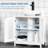 2 Door Under Sink Storage - Bathroom White Space Saving Cabinet Doors