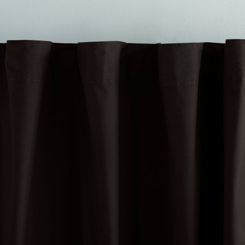 Thermal 100% Blackout Back Tab/Rod Pocket Curtain Panel - Basics by Wayfair™, 40" W x 96" L, Cocoa