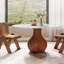 Ikerne Farmhouse Kitchen Table Vase-shaped Pedestal Dining Table Circular For 4/6/8-427910744-427910745