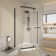 36'' W x 72'' H Pivot Frameless Neo-Angle Reversible Shower Enclosure
