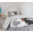 Ambensonne Cat Bedspread Couple Fishbone White Grey