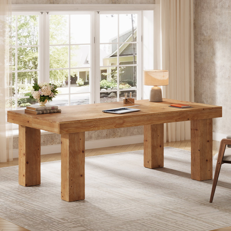 63'' Solid Wood Rectangle Computer Desk