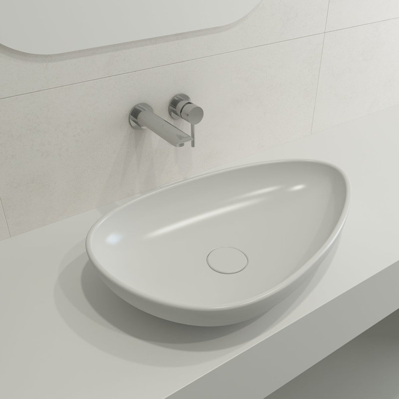 BOCCHI Etna 14.5'' Fireclay Specialty Bathroom Sink, Matte White