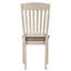 Ensemble de 2 chaises latérales à dossier à lattes