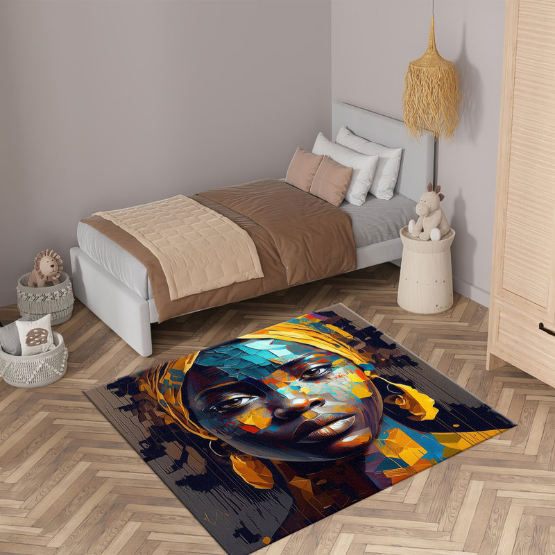 Exquisite Non Woven Soft Type Printed Rug with Intricate Floral Pattern for a Touch of Elegance in Your Living Room or Bedroom