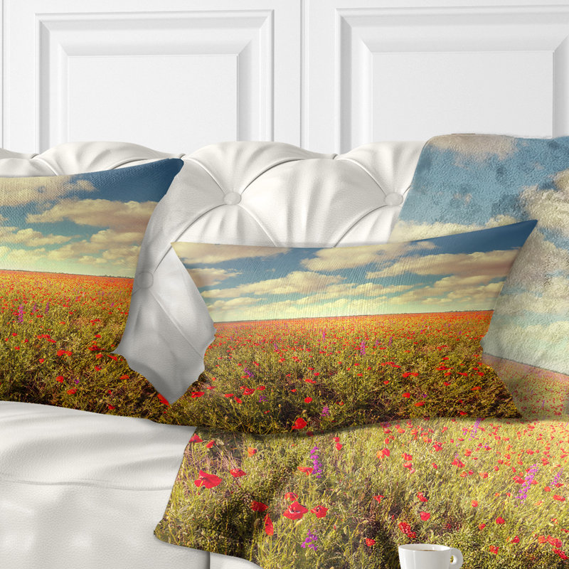 Coussin Floral, Rectangulaire, 12 po x 20 po