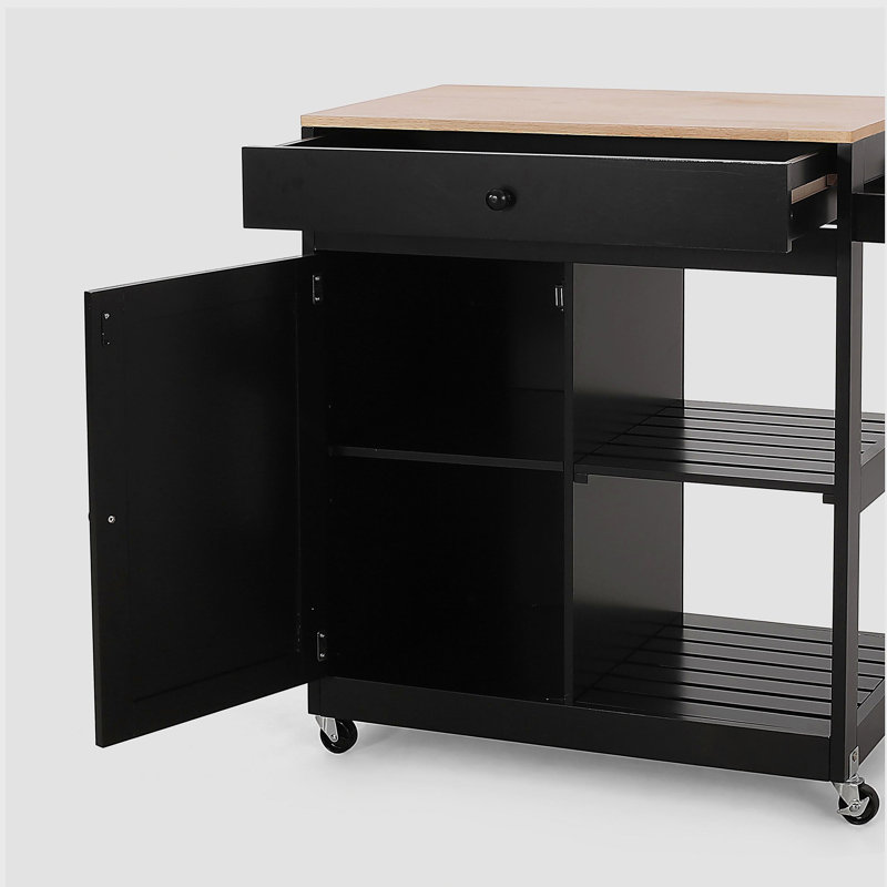 Chariot de cuisine multifonctionnel avec rangement et mobilité