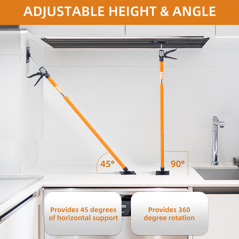 2Pack Steel Adjustable Support Pole 45-114" Cabinet Jacks Carry Bag