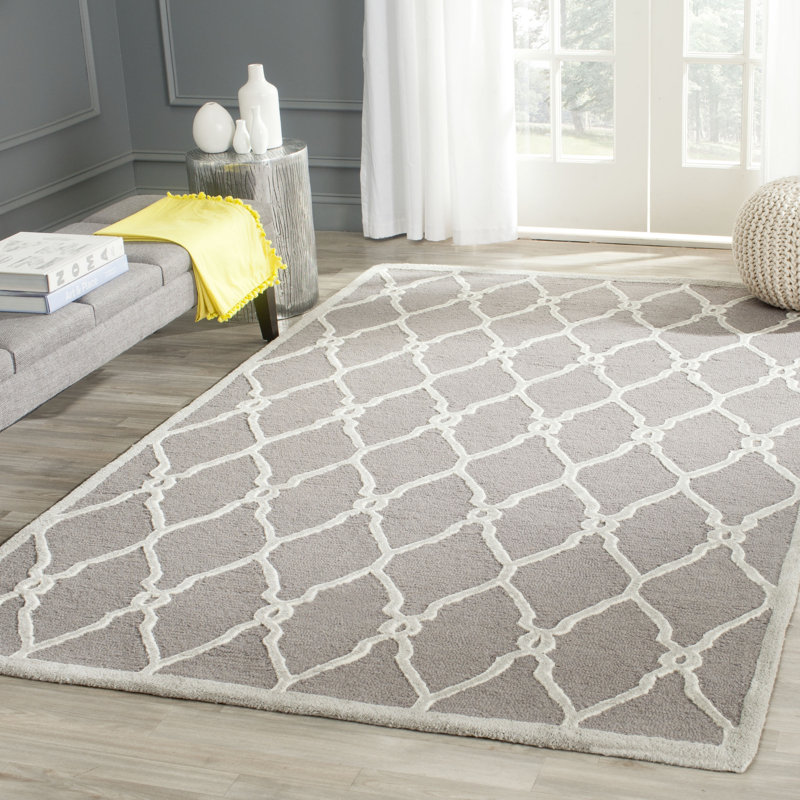 Cannen Hand Tufted Wool Geometric Rug, Rectangle 8' x 10'