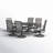 Leonard 6 - Person Patio Dining Set with Rectangular Table