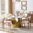 59" Round Sintered Stone Dining Table, Faux Marble Pattern, Modern Cylindrical Pedestal Base Table