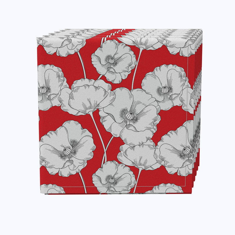 Cotton Floral Square Napkin