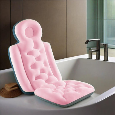 Coussin de bain complet pour le corps de la baignoire, Coussins de bain pour le bain Pleine épaisseur du tapis de bain 3D et coussin d'appui-tête ergonomique à séchage rapide