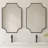 Modern Matte Black / Gold Vanity Mirrors, Bathroom Wall Mirrors-1468166634