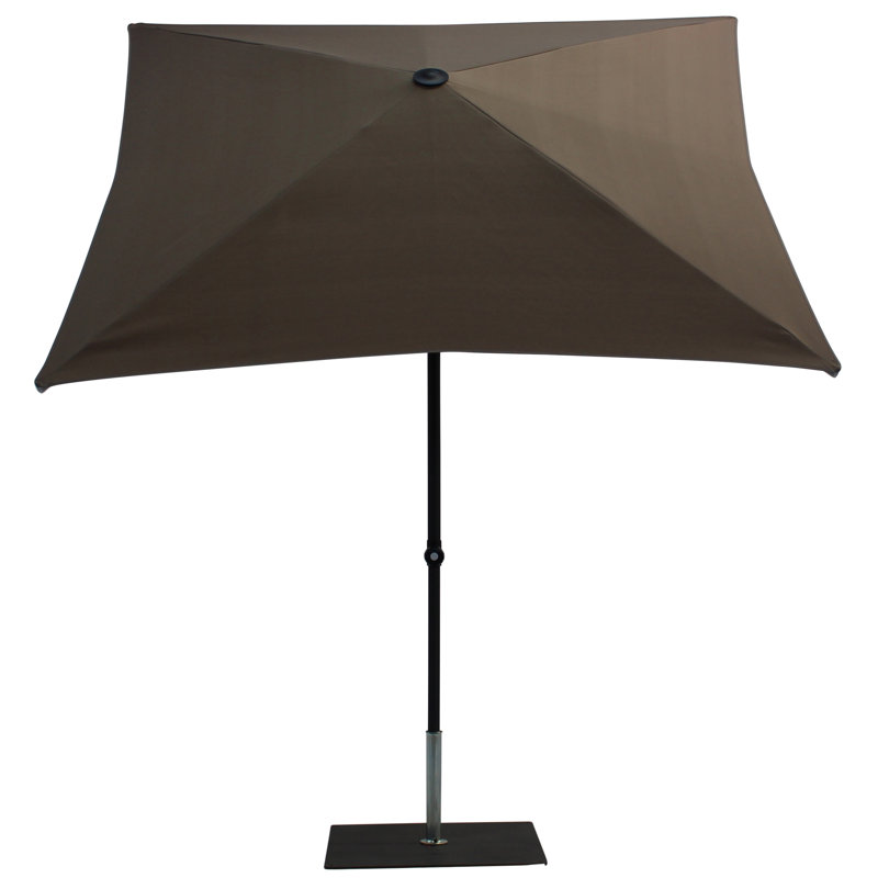 Arvetta 200 cm W X 200 cm D Square Market Parasol with Manual Lift, Taupe