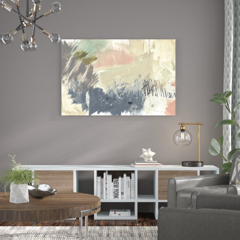 «Pastel Immersion I» par Jennifer Goldberger, peinture sur toile tendue, H 32 po x l 48 po