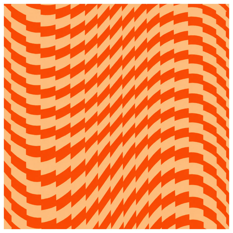 Housses de couette orange et orange à illusion optique, Twin