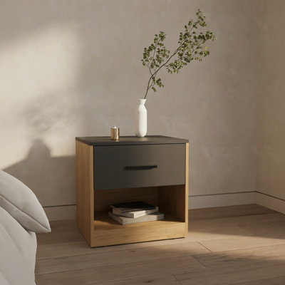 Table de chevet, 1 porte, 1 tablette