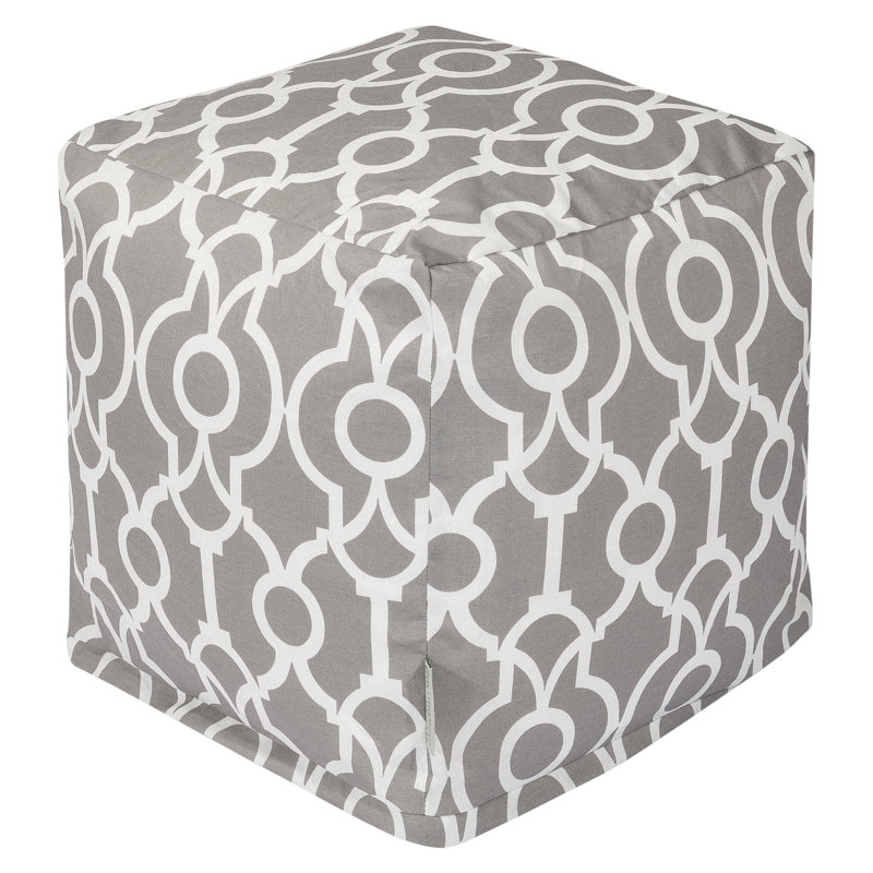 Repose-pieds d'extérieur avec coussin Montalvo, Gris
