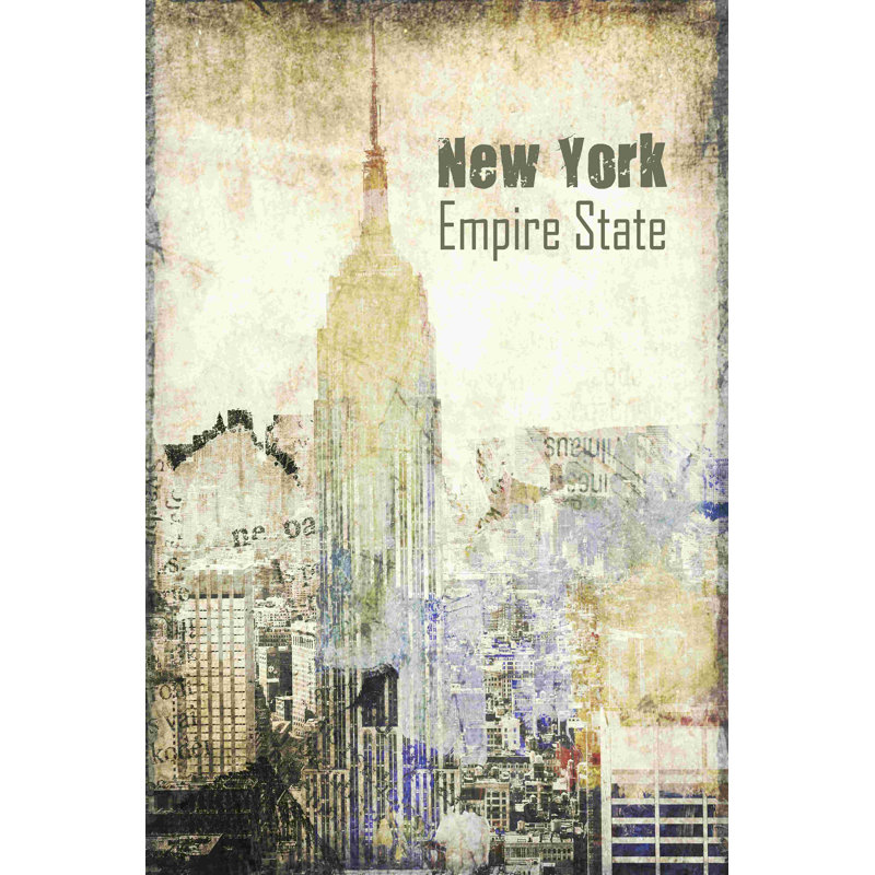 New York Grunge II, L 12 po x H 18 po x P 1,25 po
