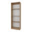 Stained Walnut Bookcase With Open Storage And 5 Shelves-1259050014-1259050015