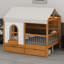 Lit maison avec grands tiroirs-676225265